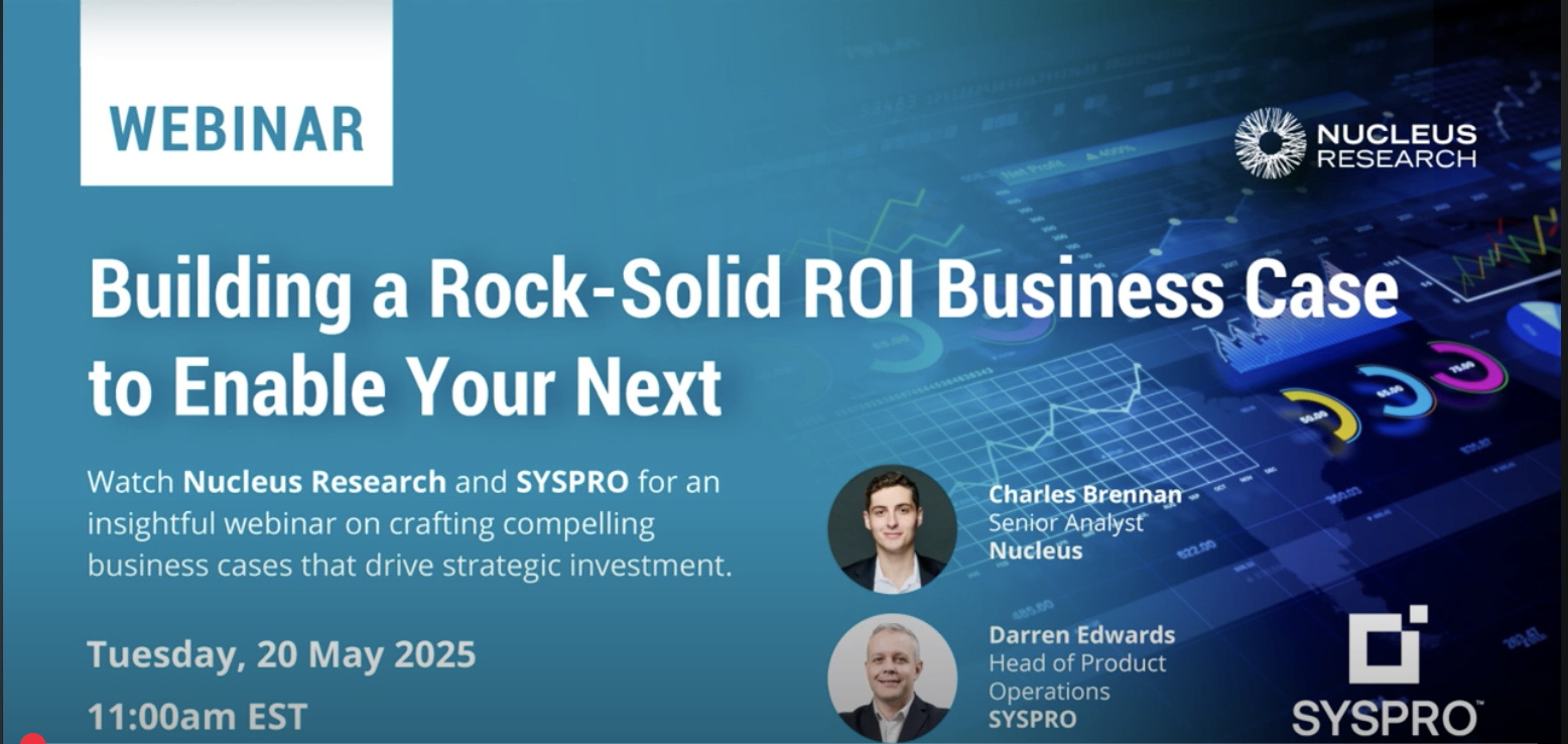 SYSPRO webinar screenshot